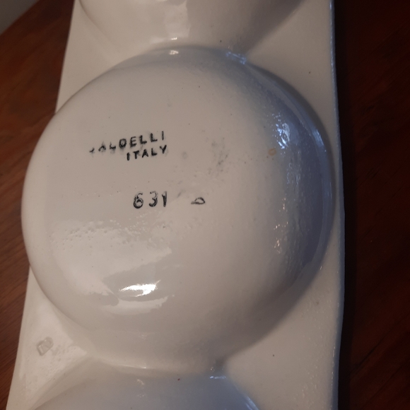 70's BALDELLI Tray Signed Numbered Yellow Green Orange Italian Pottery MCM Mod - Picture 5 of 10